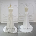 Spaghetti Strap Top Lace Skirt Satin Bridal Dress